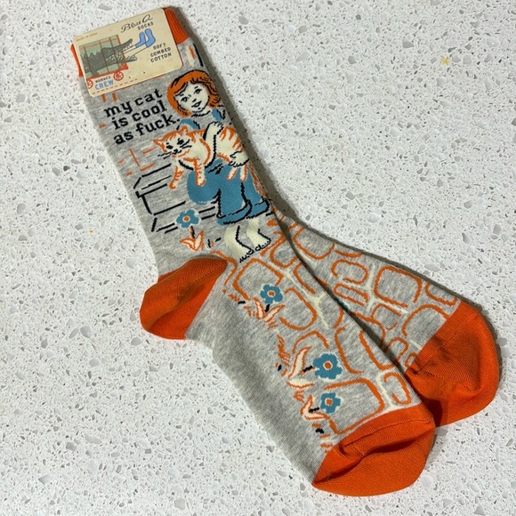 ✨2/$25✨Cool As F&#% Cat Socks - Picture 2 of 4